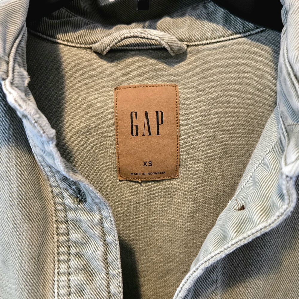 GAP Light Green Jean Jacket - Picture 2 of 6